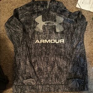 Under Armour Black Sweatshirt with Logo and Soft Texture